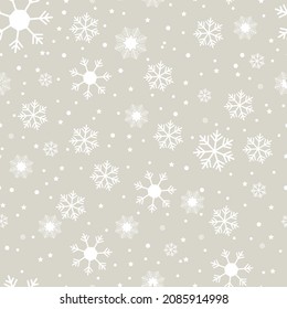 Snowflake Pattern - Snowflake vector pattern. Each snowflake is grouped individually for easy editing.