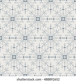 Snowflake Pattern - Snowflake vector pattern. Snowflakes are grouped in one layer for easy editing.