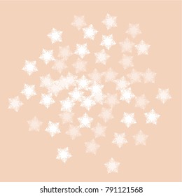 Snowflake pattern which consists of isolated elements. Stylish, consist of beautiful  elements in snowflake pattern. Can be used as print, wallpaper, cards, poster, logo, background 