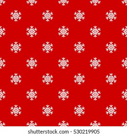Snowflake pattern. White snowflakes isolated on background. Seamless pattern. Winter background