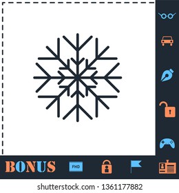 Snowflake. Perfect icon with bonus simple icons