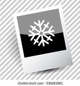 copo de nieve. Fotograma. Icono del vector.