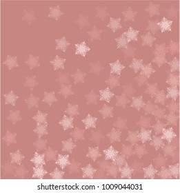 Snowflake pink which consists of isolated elements. Stylish, consist of beautiful elements in snowflake pink. Can be used as print, wallpaper, cards, poster, logo, background