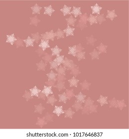 Snowflake pink which consists of isolated elements. Stylish, consist of beautiful elements in snowflake pink. Can be used as print, wallpaper, cards, poster, logo, background