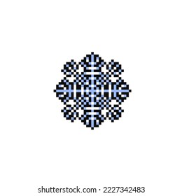 snowflake in pixel art style