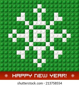 Snowflake of plastic parts