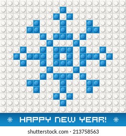 Snowflake of plastic parts
