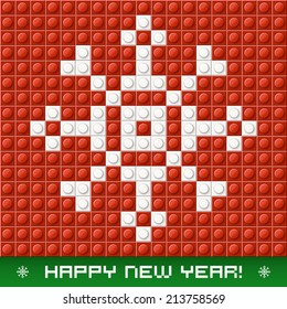 Snowflake of plastic parts