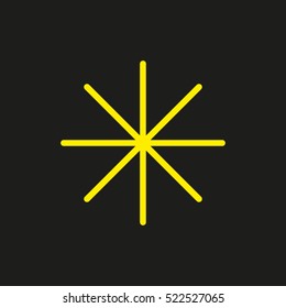 snowflake, pop, vector icon, eps10
