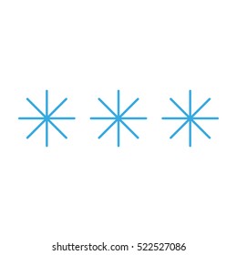 snowflake, pop, vector icon, eps10