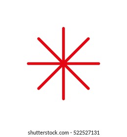 snowflake, pop, vector icon, eps10