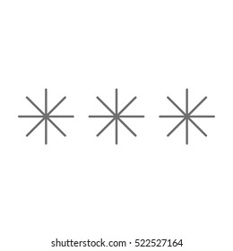 snowflake, pop, vector icon, eps10