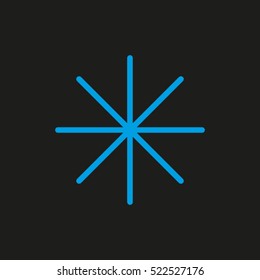 snowflake, pop, vector icon, eps10