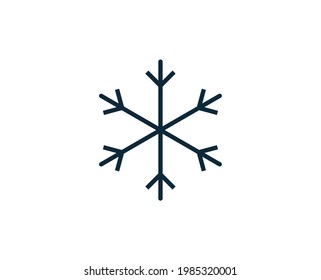 Snowflake Premium Line Symbol. Einfaches hochwertiges Piktogramm. Moderne Kontursymbole. Schlagt Vektorgrafik auf weißem Hintergrund. 