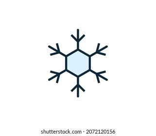 Icono de línea premium Snowflake. Pictograma sencillo de alta calidad. Iconos modernos de estilo de contorno. Ilustración vectorial de trazo sobre un fondo blanco. 