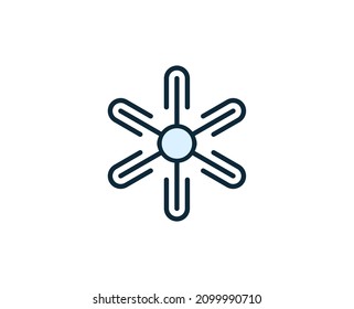 Snowflake premium line icon. Simple high quality pictogram. Modern outline style icons. Stroke vector illustration on a white background. 