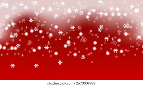Copo de nieve con fondo rojo Navidad