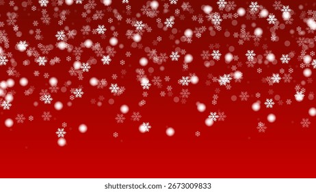 Copo de nieve con fondo rojo Navidad