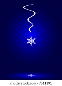 Snowflake with reflection vector
