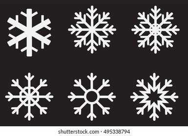 snowflake refrigerator. snowflake set for Christmas design.