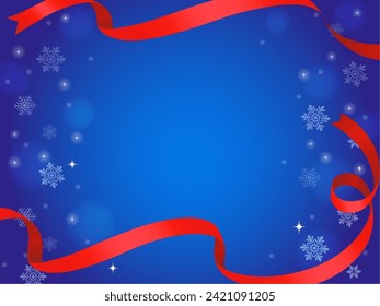 Schneeflocken, blauer Hintergrund
