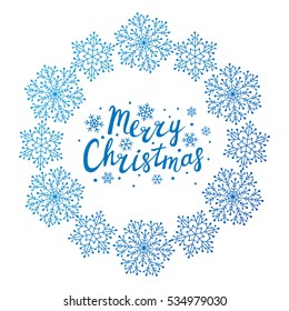 Snowflake round frame for Your design