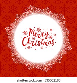 Snowflake round frame for Your design