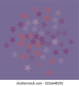 Snowflake scene which consists of isolated elements. Stylish, consist of beautiful elements in snowflake scene. Can be used as print, wallpaper, cards, poster, logo, background