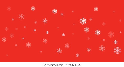 Snowflake seamless border.Snowflakes falling. PNG snow. Snow storm, Christmas snow. Vector image.