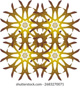 Snowflake seamless geometric floral pattern vector wallpaper