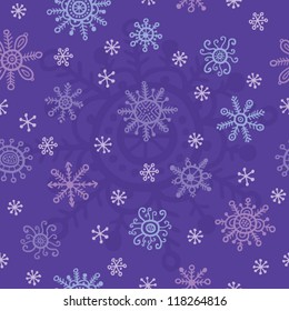 Snowflake seamless pattern