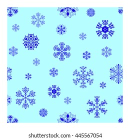 Snowflake. Seamless pattern.