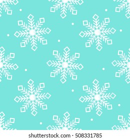 Snowflake seamless pattern