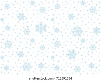 Snowflake seamless pattern.  Abstract wallpaper, wrapping decoration. Symbol winter, Merry Christmas holiday, Happy New Year celebration Vector illustration