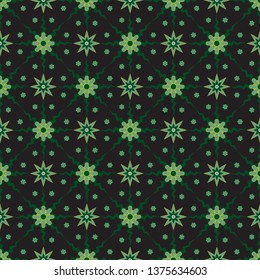 snowflake seamless pattern of batik motif background.Stylish fabric print vector design. Creative textile background for fashion or cloth. traditional simple geometric seamless pattern of batik