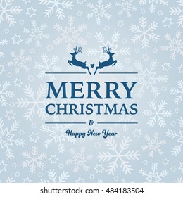 Snowflake Seamless Pattern with Christmas Decoration