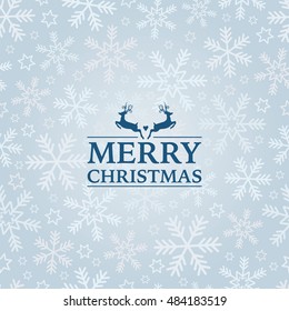 Snowflake Seamless Pattern with Christmas Greetings