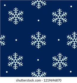 Snowflake seamless pattern. Christmas holiday.