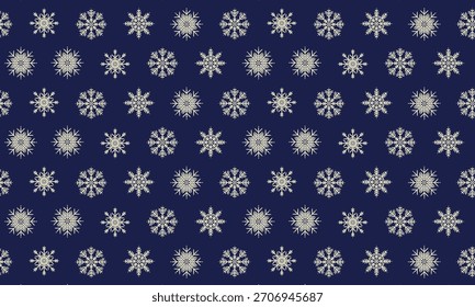 Patrón sin costuras de copo de nieve. Navidades patrón de vacaciones. Ilustración vectorial de nieve para el embalaje, textil