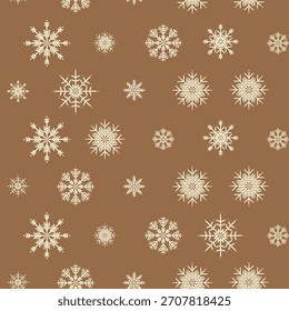 Snowflake seamless pattern. Christmas holyday pattern. snow vector illustration for packaging, textile 
