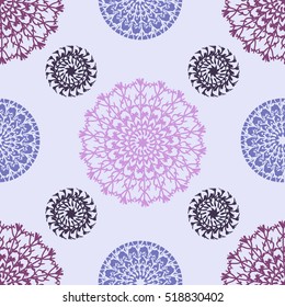 Snowflake seamless pattern. Christmas and new year concept. For fabric, cloth design, wallpaper, gift wrap. All elements are not cropped and hidden under mask. 