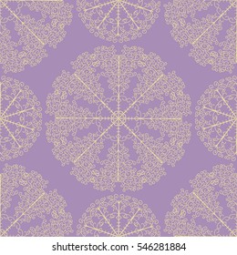 Snowflake seamless pattern. Christmas and new year concept. For fabric, cloth design, wallpaper, gift wrap. All elements are not cropped and hidden under mask. Trendy colors.