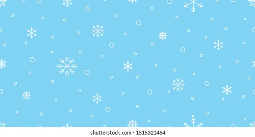 Snowflake seamless pattern Christmas vector snow Xmas Santa Claus scarf isolated repeat wallpaper tile background illustration gift wrapping paper design