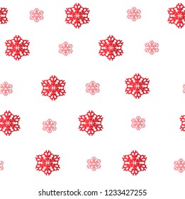 Snowflake seamless pattern. Christmas and winter background. Xmas print. Vector illustration.