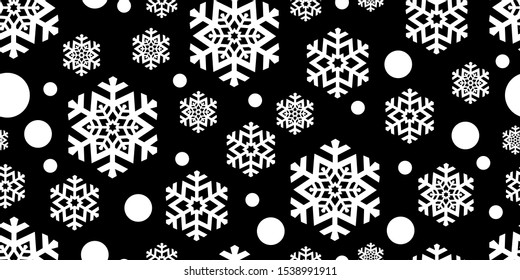 Snowflake seamless pattern design Christmas vector background 