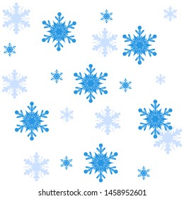 Snowflake seamless pattern. Fashion graphic background design. Modern stylish abstract texture. Colorful template for prints, textiles, wrapping, wallpaper, website. Vector illustration.