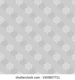 Snowflake seamless pattern. Fashion graphic background design. Modern stylish abstract texture. Monochrome template for prints, textiles, wrapping, wallpaper, website. Vector illustration.