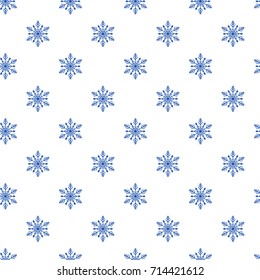 Snowflake seamless pattern. Fashion graphic background design. Modern stylish abstract texture. Colorful template for prints, textiles, wrapping, wallpaper, website. Vector illustration
