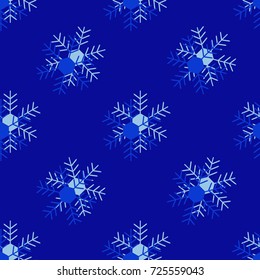 Snowflake seamless pattern. Fashion graphic background design. Modern stylish abstract texture. Colorful template for prints, textiles, wrapping, wallpaper, website. Vector illustration