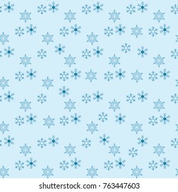 Snowflake seamless pattern. Fashion graphic background design. Modern stylish abstract texture. Colorful template for prints, textiles, wrapping, wallpaper, website. Vector illustration